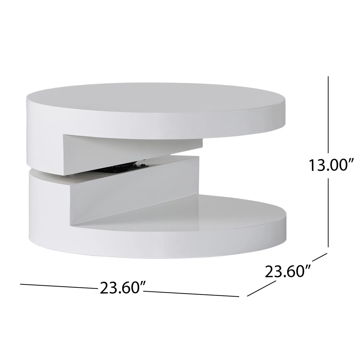 Glossy White Rotatable Coffee Table X244