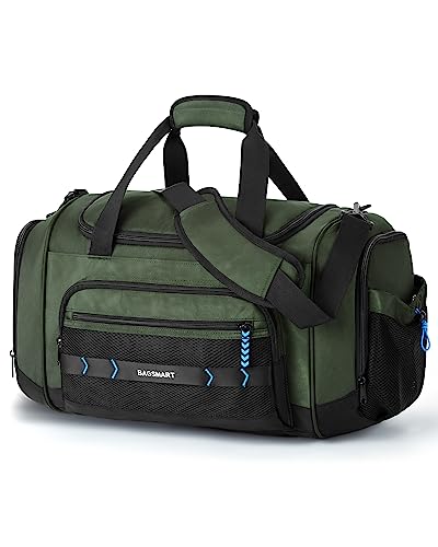 Black Water-resistant Gym Duffel Bag with Shoe Compartment P4805