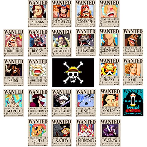 Anime Wanted Posters 25PCS 30×21cm H3958