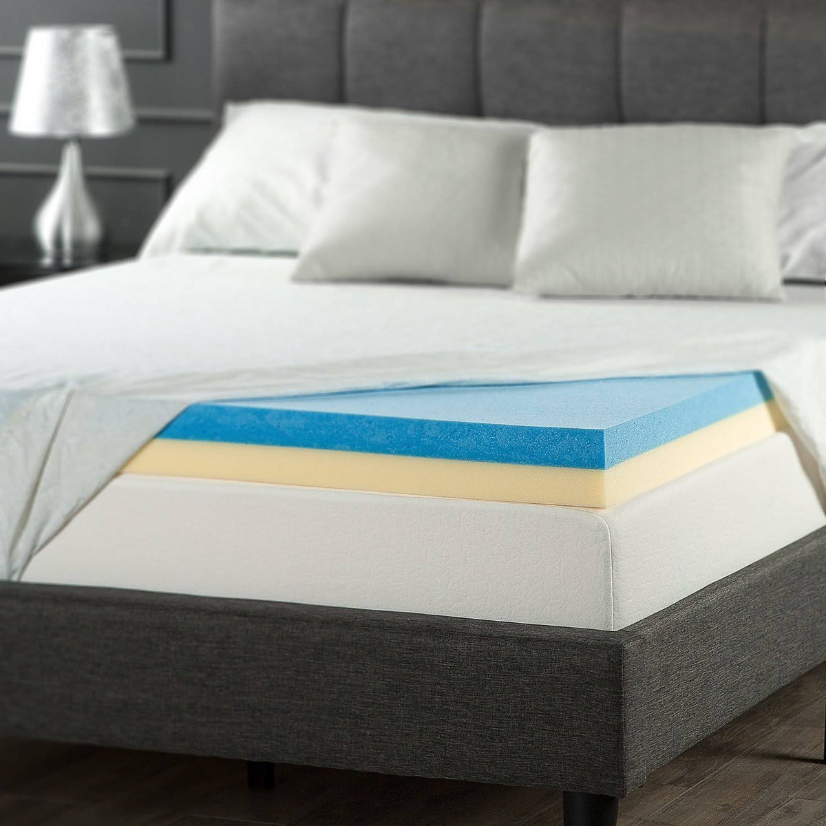 Gel Memory Foam Mattress Topper Full P4676