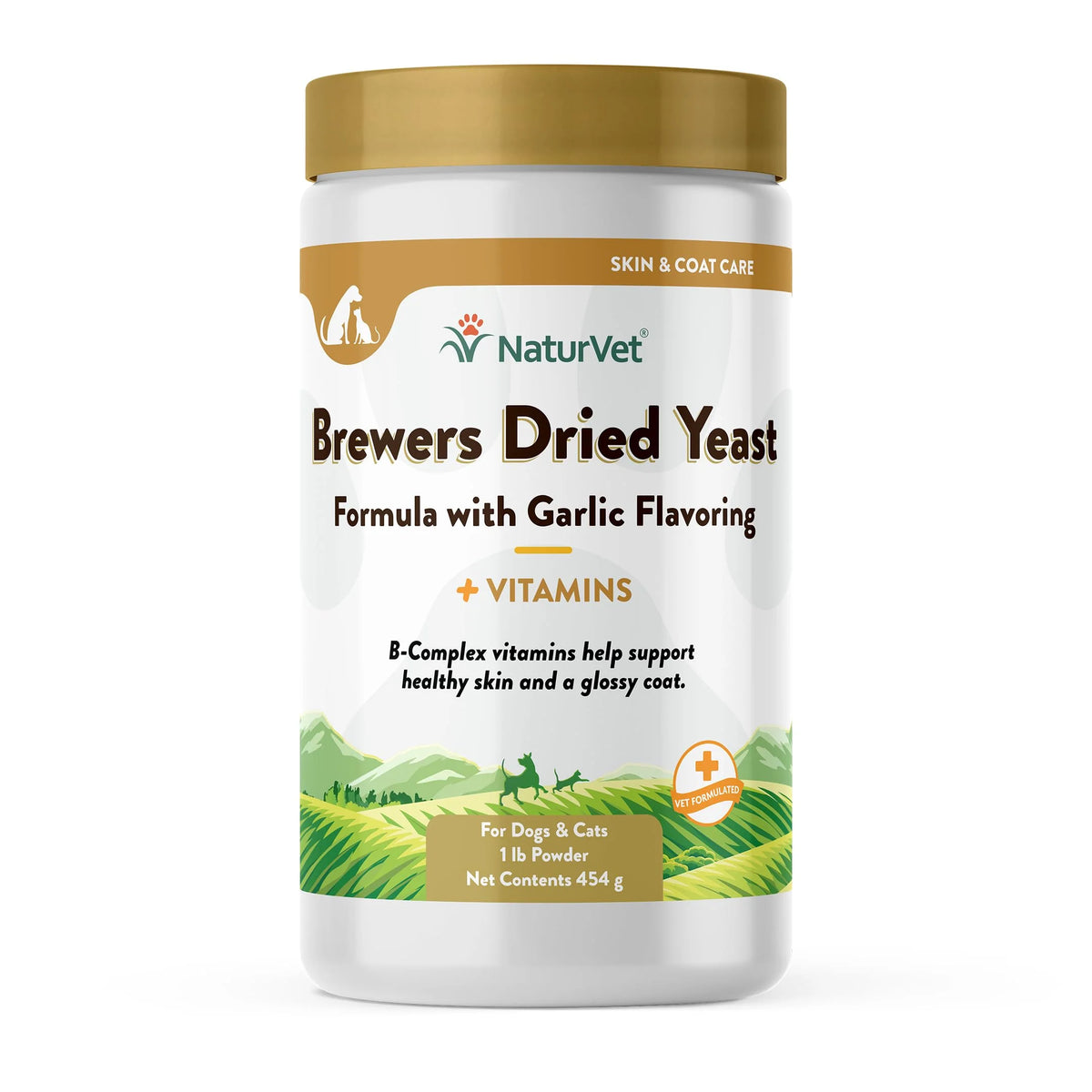 Brewers Dried Yeast Formula with Garlic Flavoring Plus Vitamins for Dogs and Cats Powder 1 Pound F508