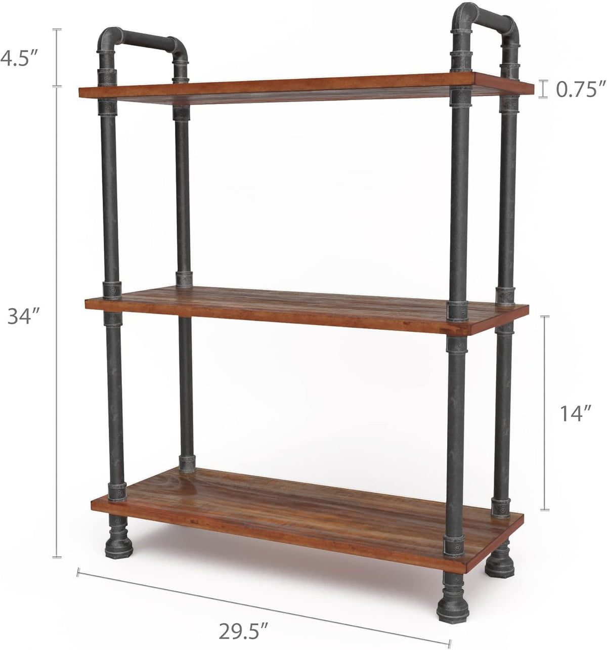 3-Tier Pine Wood Etagere Bookcase T737334