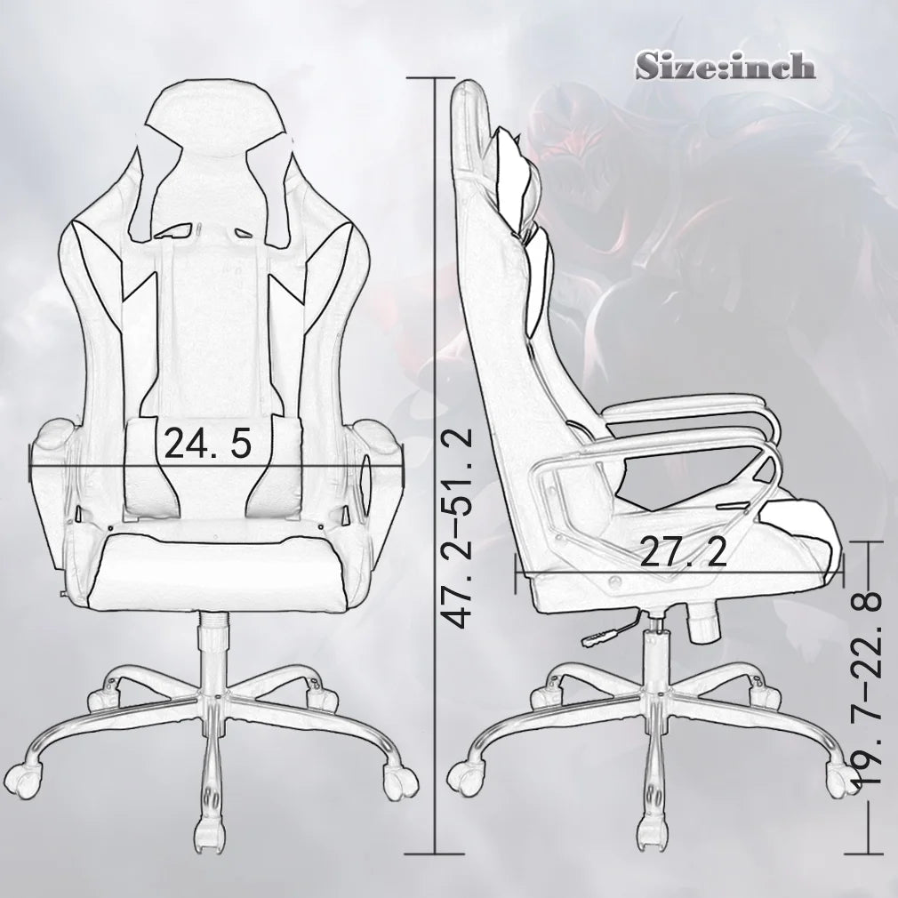 Blue Swivel Gaming Chair C25724