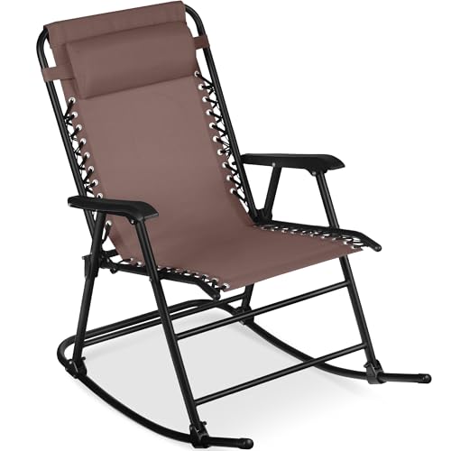 Folding Rocking Chair with Headrest Pillow Z7168