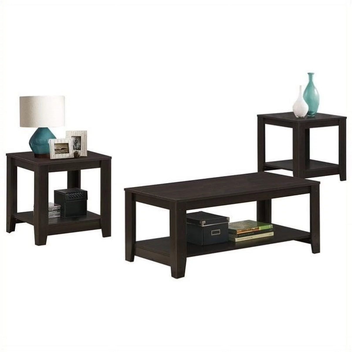 3 Piece Coffee Table Set in Cappuccino X473