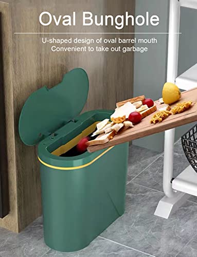 Green 4.2 Gallon Motion Sensor Trash Can B7782