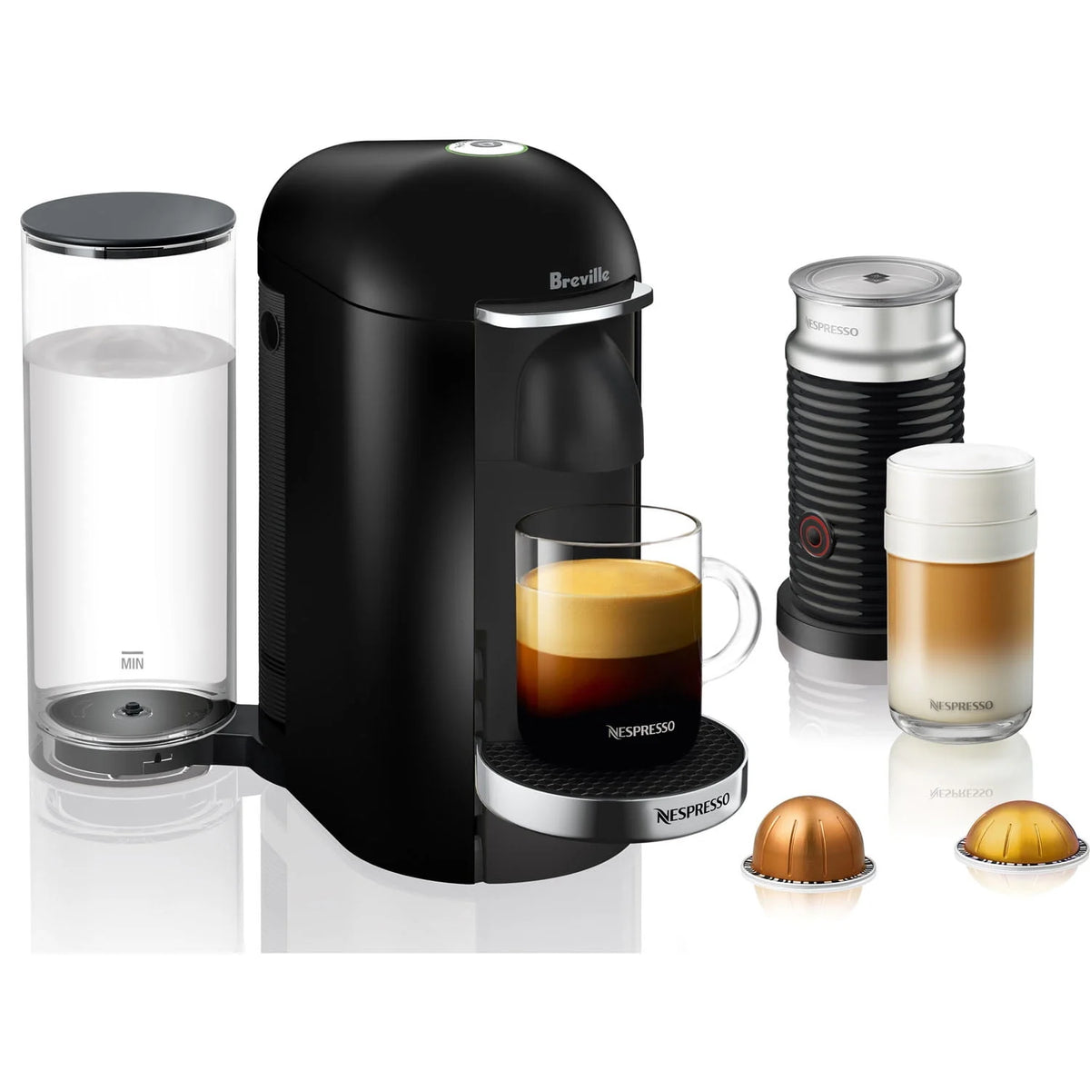 Piano Black Single-Serve Coffee and Espresso Machine I527376