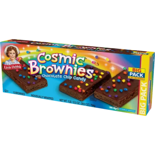 4 Big Pack Boxes Individually Wrapped Brownies with Chocolate Chip Candy U43906