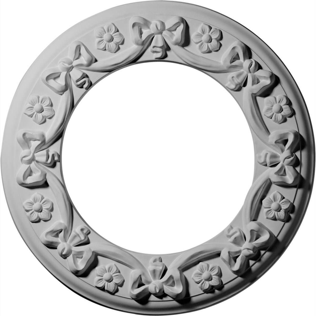 12 1/4x22OD x 7 1/2x22ID x 7/8x22P Ribbon with Bow Ceiling Medallion D31680