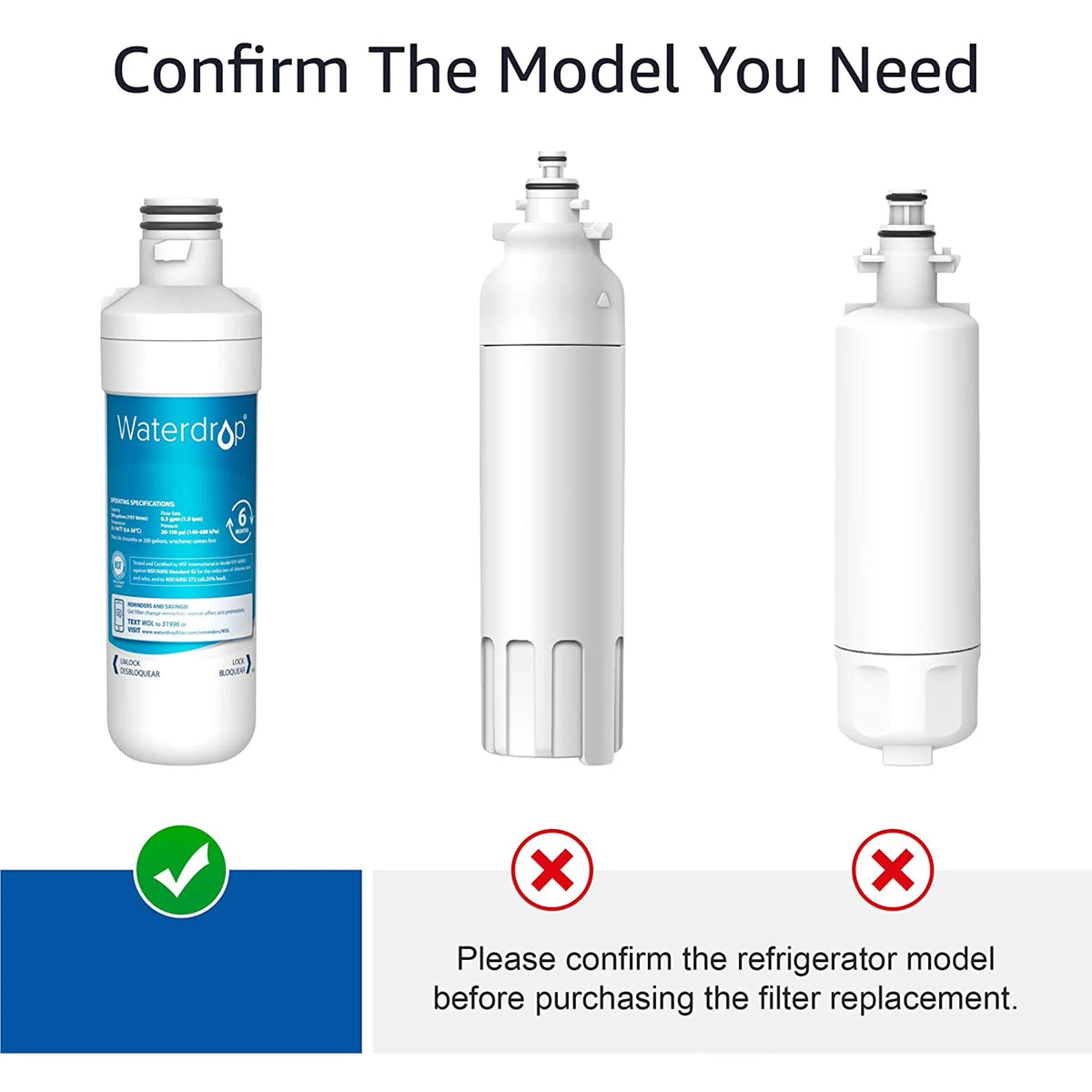 Refrigerator Water Filter, Pack of 4 A532309
