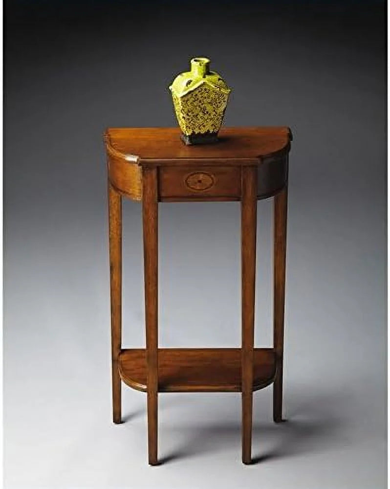 Traditional Console Table in Olive Ash Burl V7840