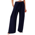 Loose Wide Leg Beach Pants with Elastic High Waist N7470