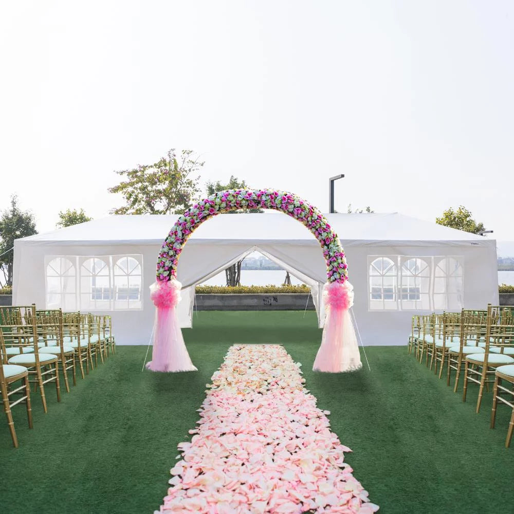 10'x 30' Canopy Tent with 8 Sidewalls White R849310