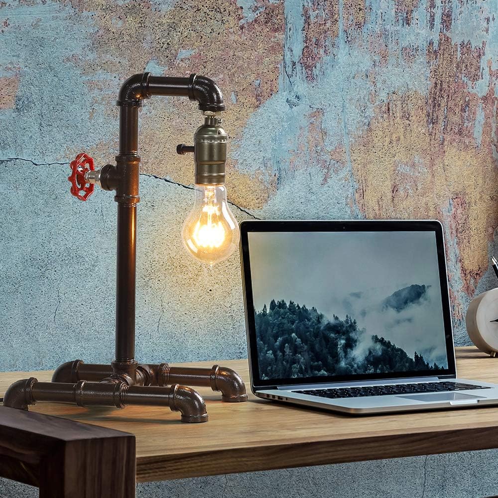 Retro Industrial Rustic Bronze Metal Table Lamp Z619