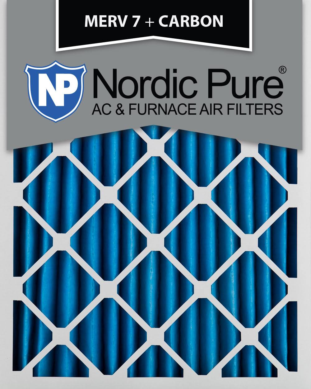 15x20x2 MERV 7 Carbon AC Furnace Air Filters Qty 12 N41975