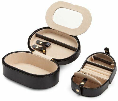 Black Oval Zip Travel Case I43315