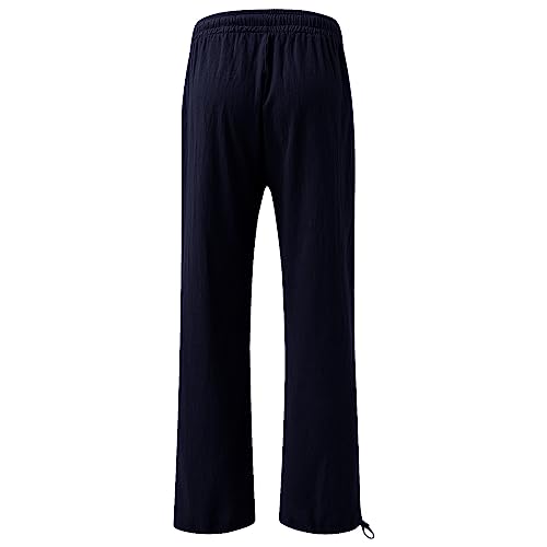 Loose Wide Leg Beach Pants with Elastic High Waist N7470
