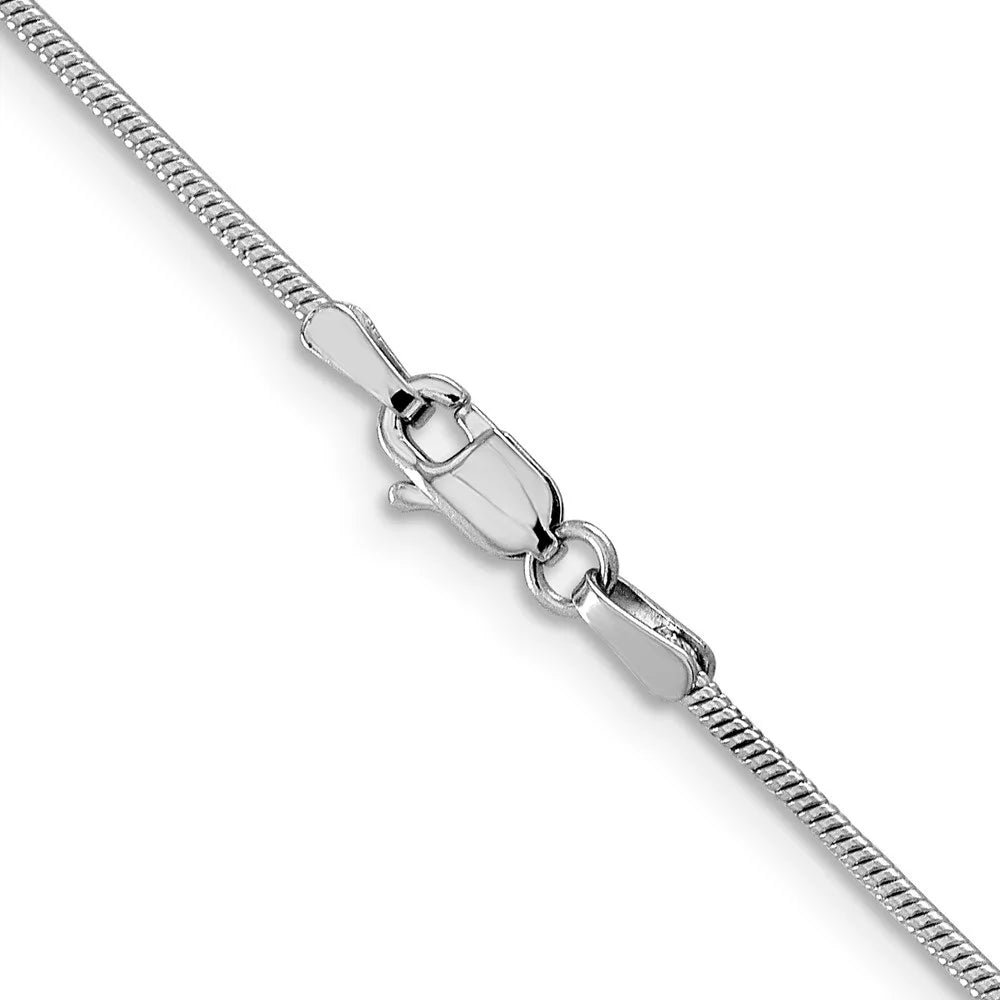 14K White Gold Snake Chain Necklace 18" Q44499