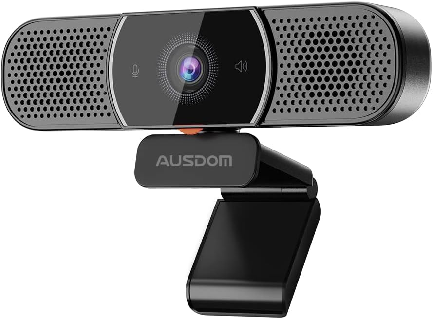 2K Webcam with Microphone and Speaker, Privacy Cover, USB Computer Camera, Pack of 2 H32903