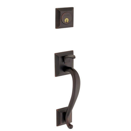 Satin Chrome Double Cylinder Sectional Handleset V743