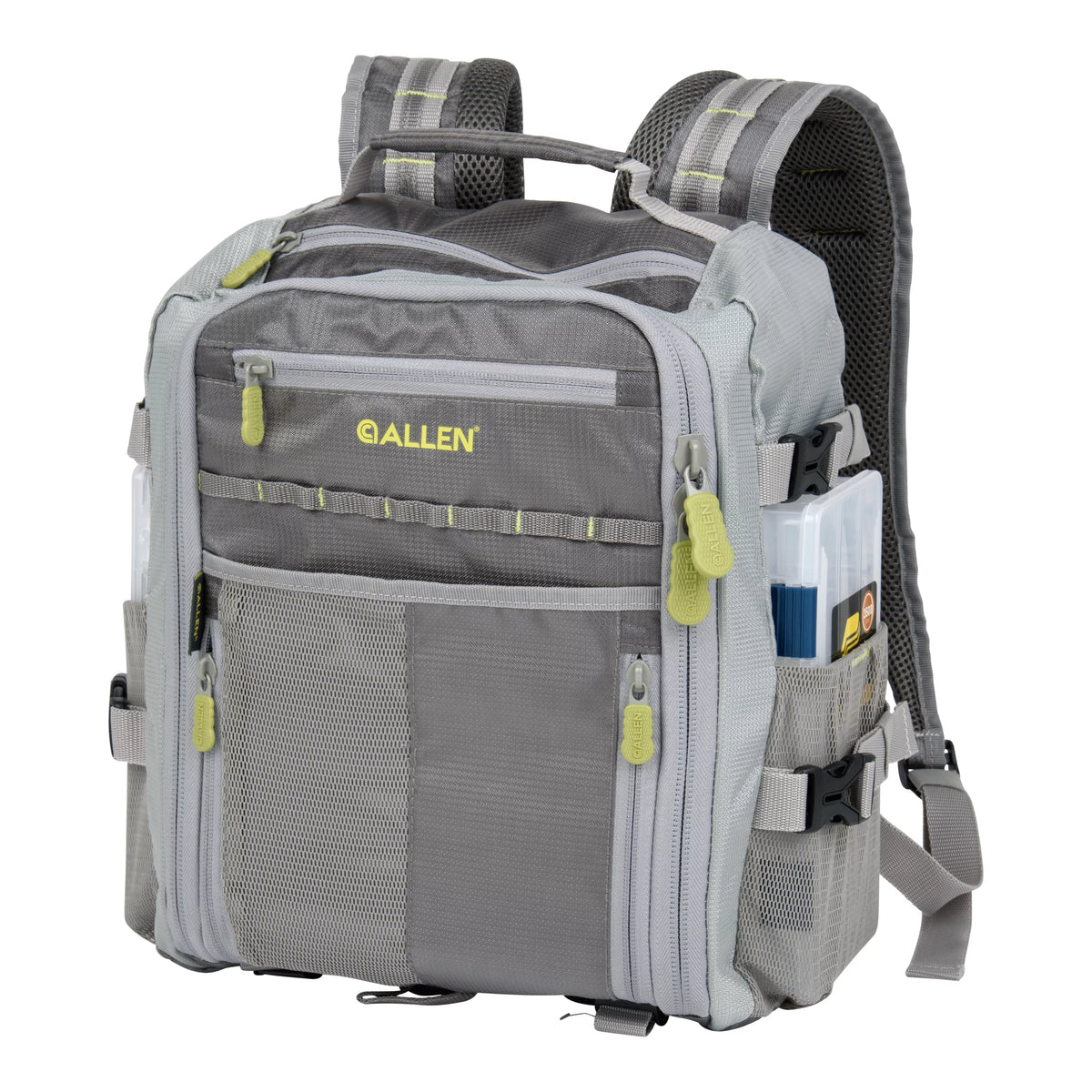 Compact Fishing Backpack, 17.6 liters, Gray/Lime U299014