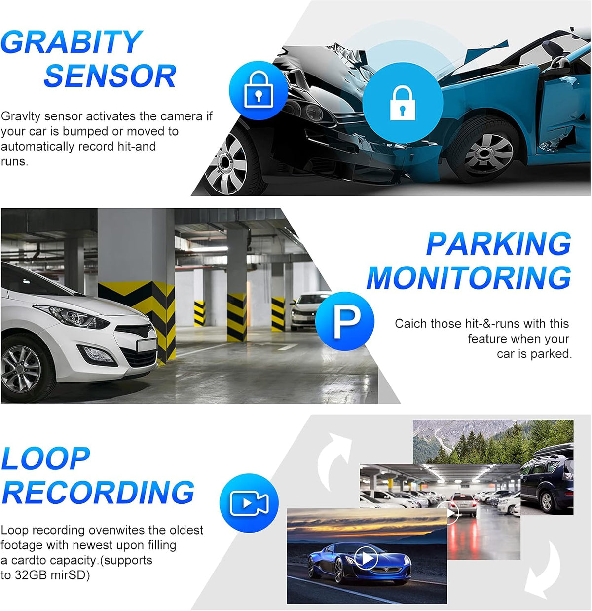 Dash Cam Front and Rear 2K Dual Dash Cam with 3.16 IPS Touchscreen L23363