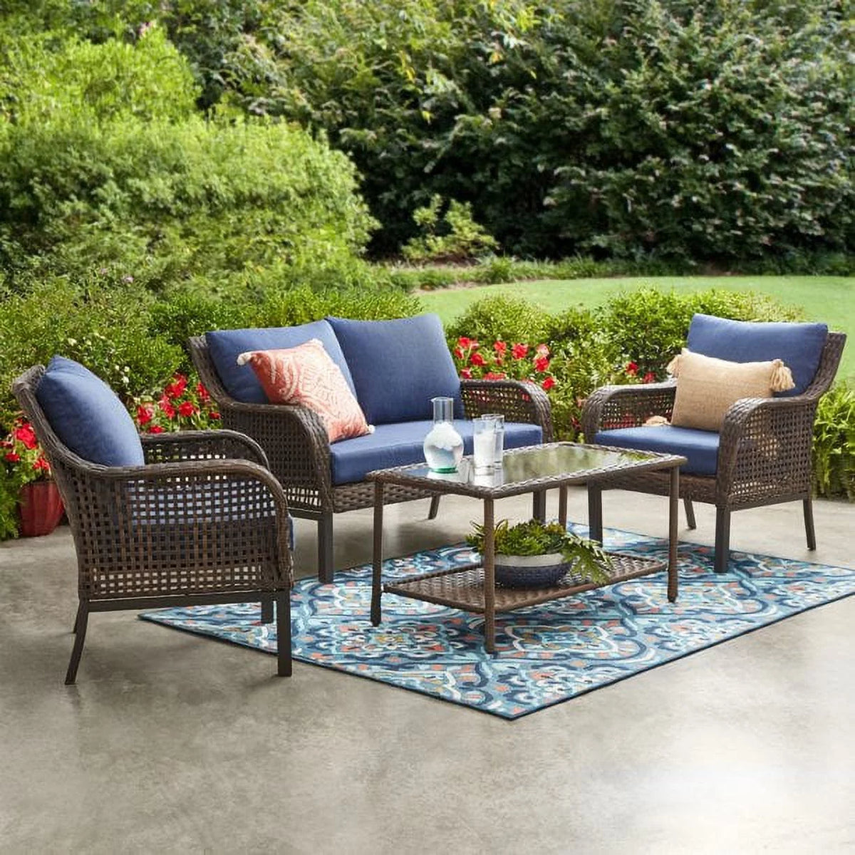4-Piece Wicker Outdoor Conversation Set P506
