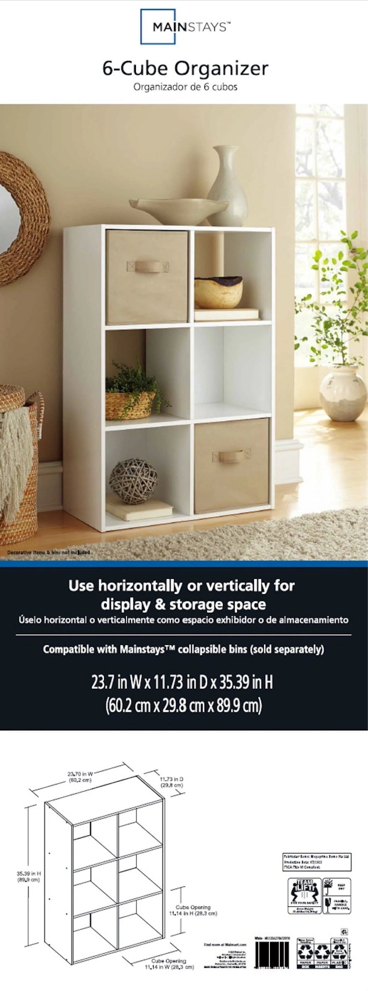 6 Cube Storage Organizer Y2047