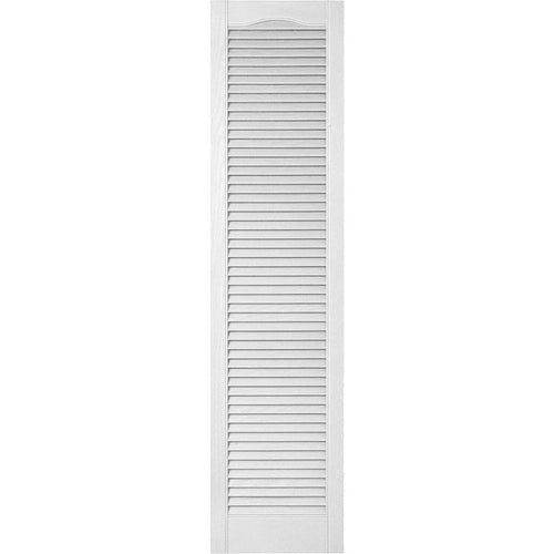 12 inch x 58 inch Vinyl Open Louver Shutters, Bright White L341574