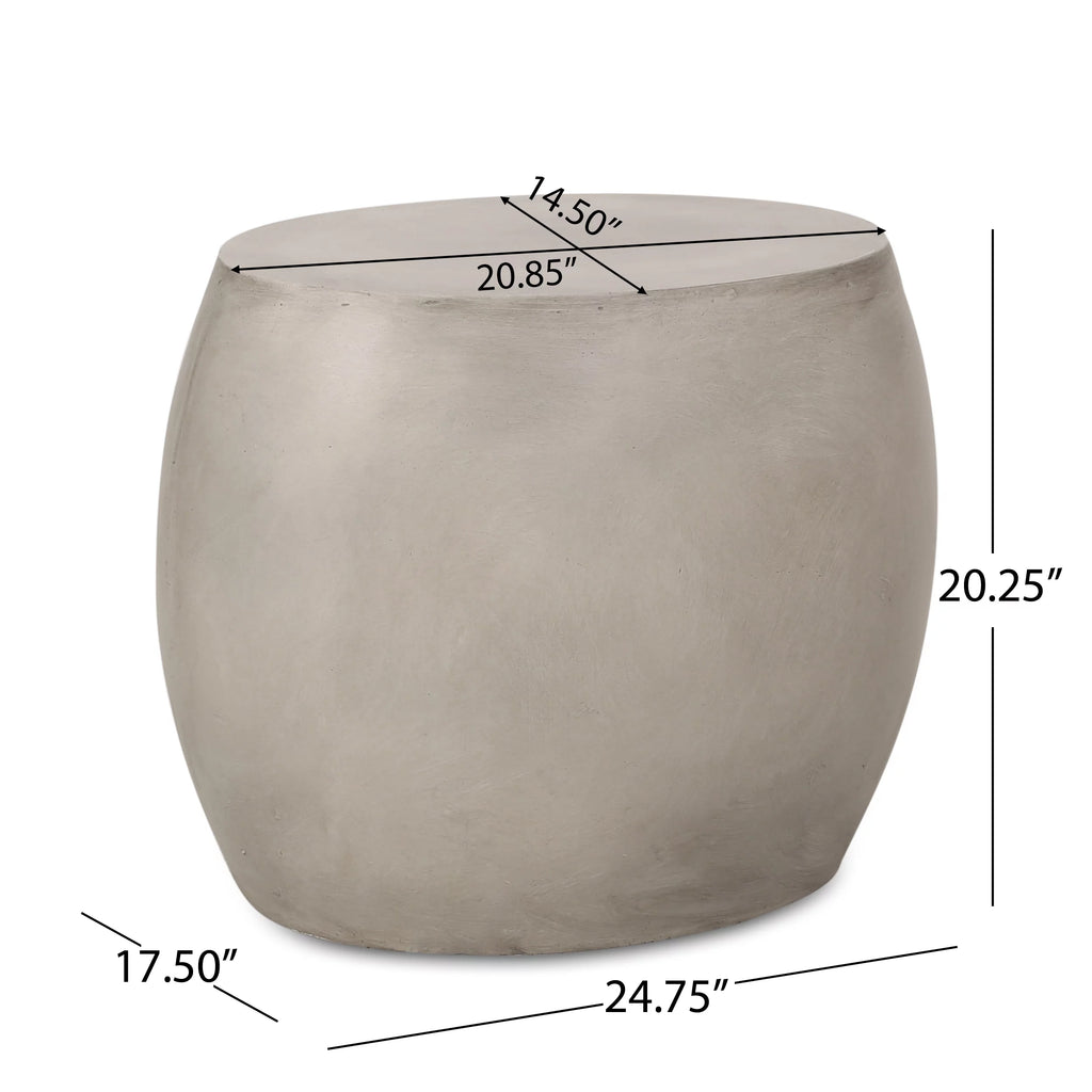 Light Gray Concrete Side Table V4815