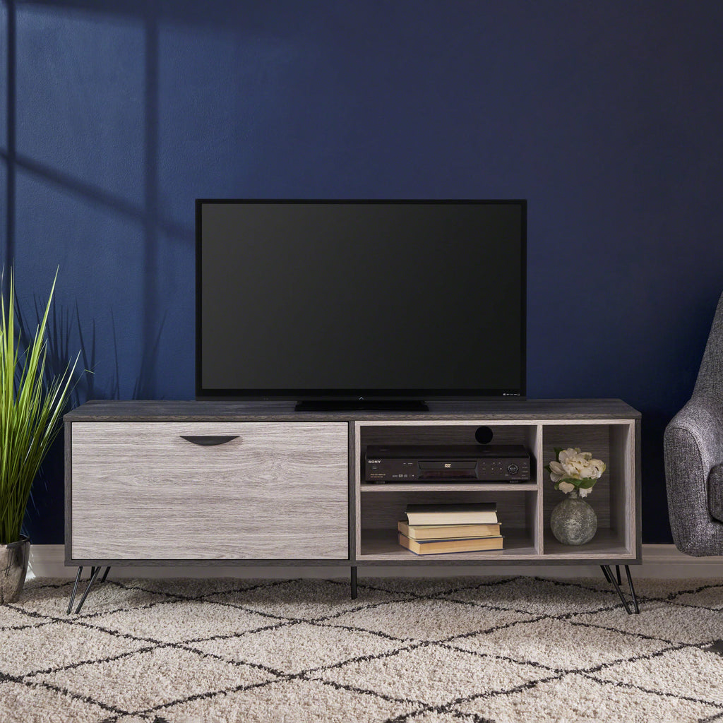 65" Two Toned Faux Wood TV Stand G956