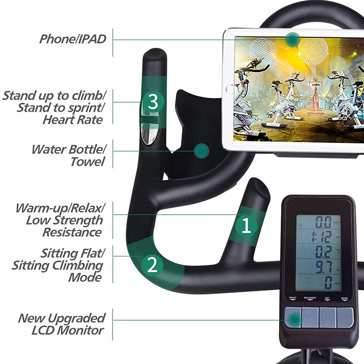 Commercial Exercise Bike Heavy Duty Belt Drive Stationary Indoor Cycling Bike X514