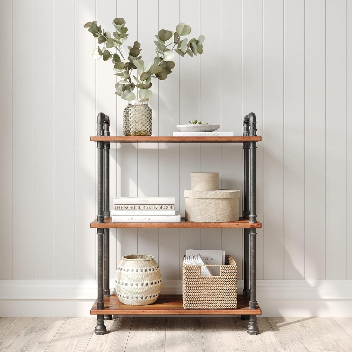 3-Tier Pine Wood Etagere Bookcase T737334