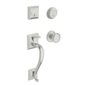 Satin Chrome Double Cylinder Sectional Handleset V743