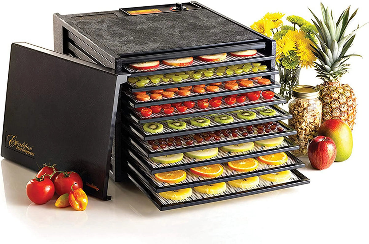 Electric Food Dehydrator Machine 600 W 9 Trays Black E7230