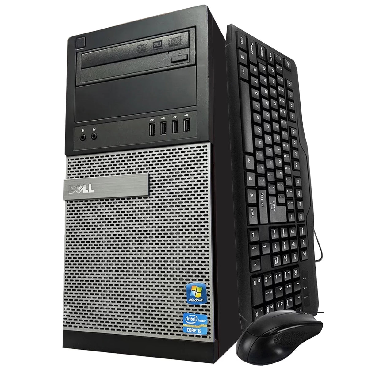 Tower Computer Core I5-3470 3.2 GHz 16GB 512GB SSD DVRW WiFi Windows 10 Professional 22" LCD V774634