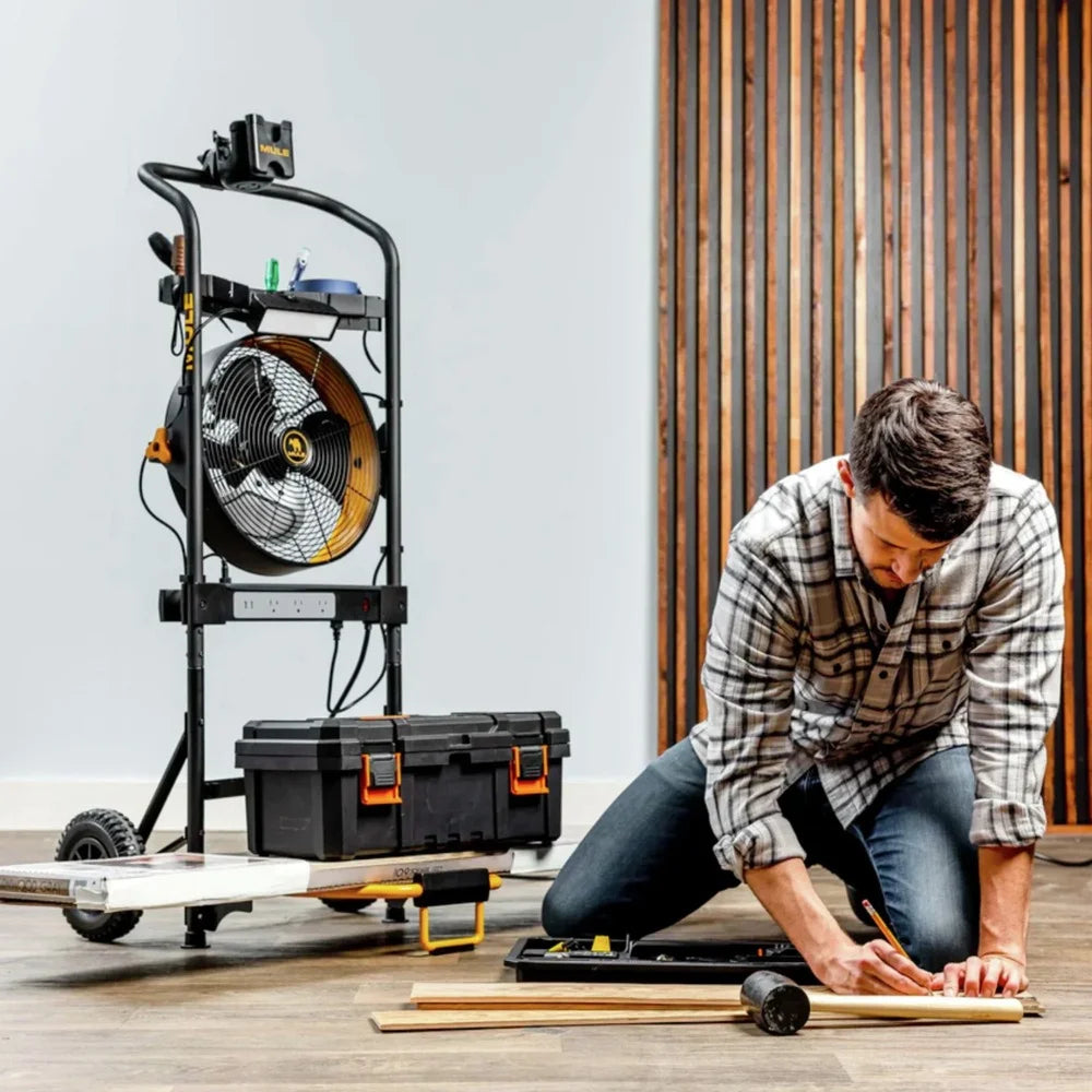 Hand Truck 5-in-1 Mobile Workshop with Integrated 3-Speed Fan and LED Light W5944