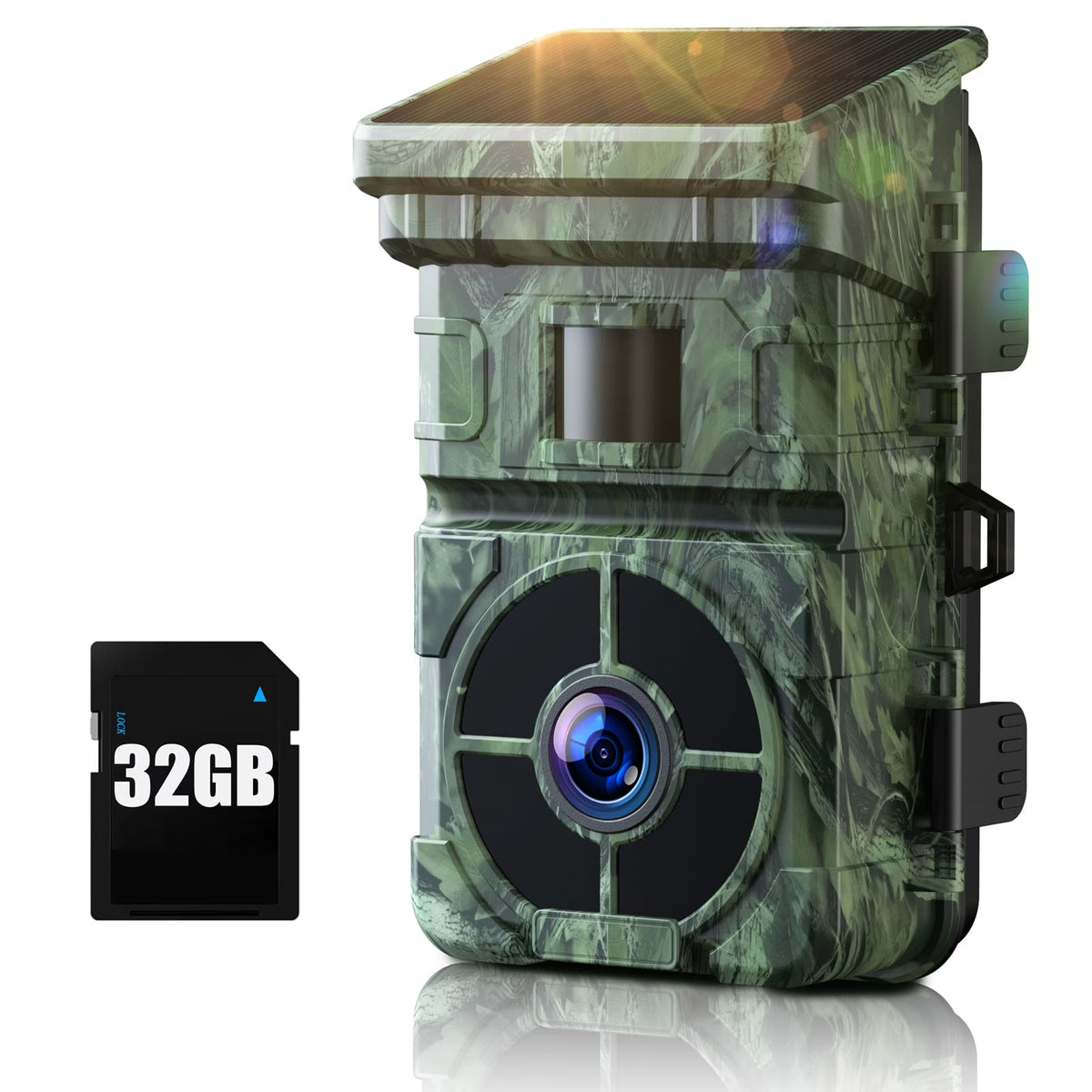 Solar Powered Trail Camera 1080P 24MP with Night Vision Waterproof X6081