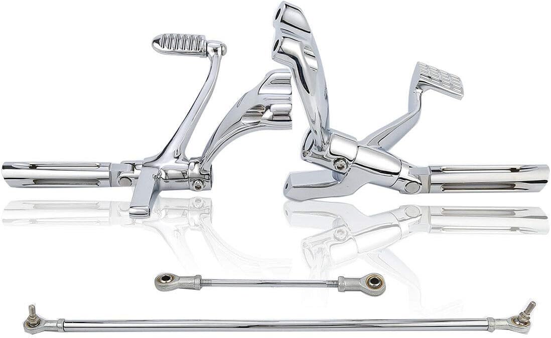 Chrome Forward Controls Pegs Levers Linkages for Harley Sportster 1200 Low 2006-2011 Nightster 2007-2012 A3674