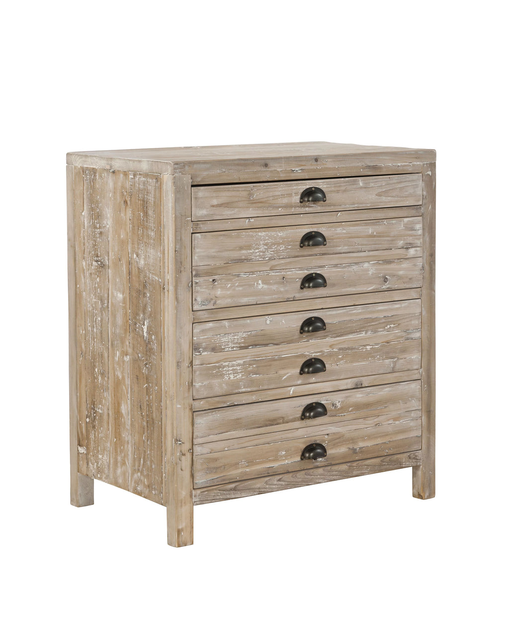 Small Reclaimed Elm 4-Drawer Apothecary Chest A35178