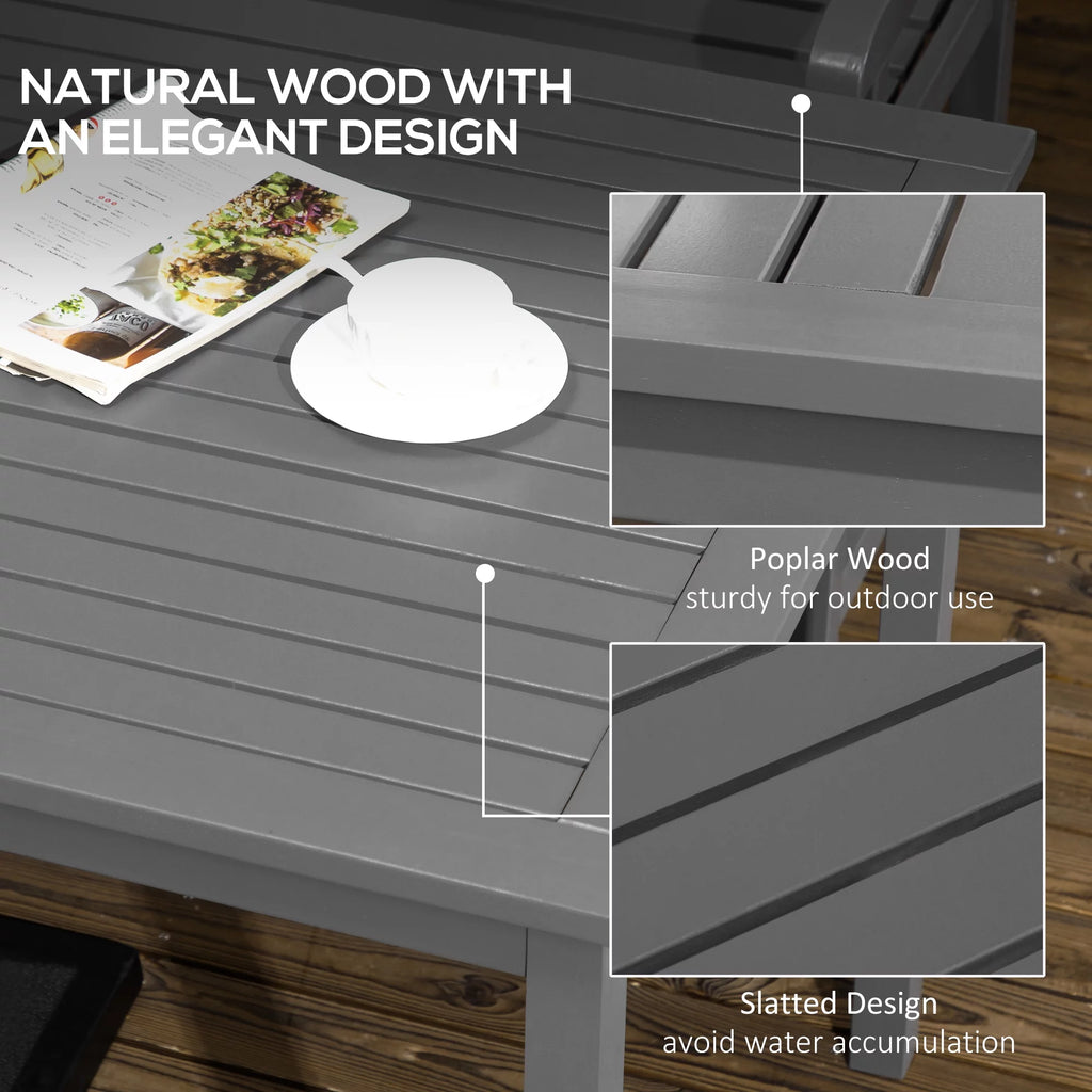 6pc Gray Wood Patio Table & Chairs T920967
