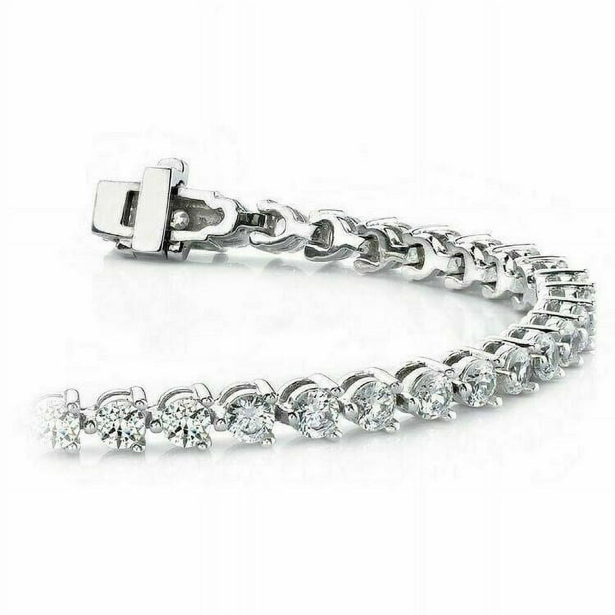14K White Gold Tennis Bracelet N335932