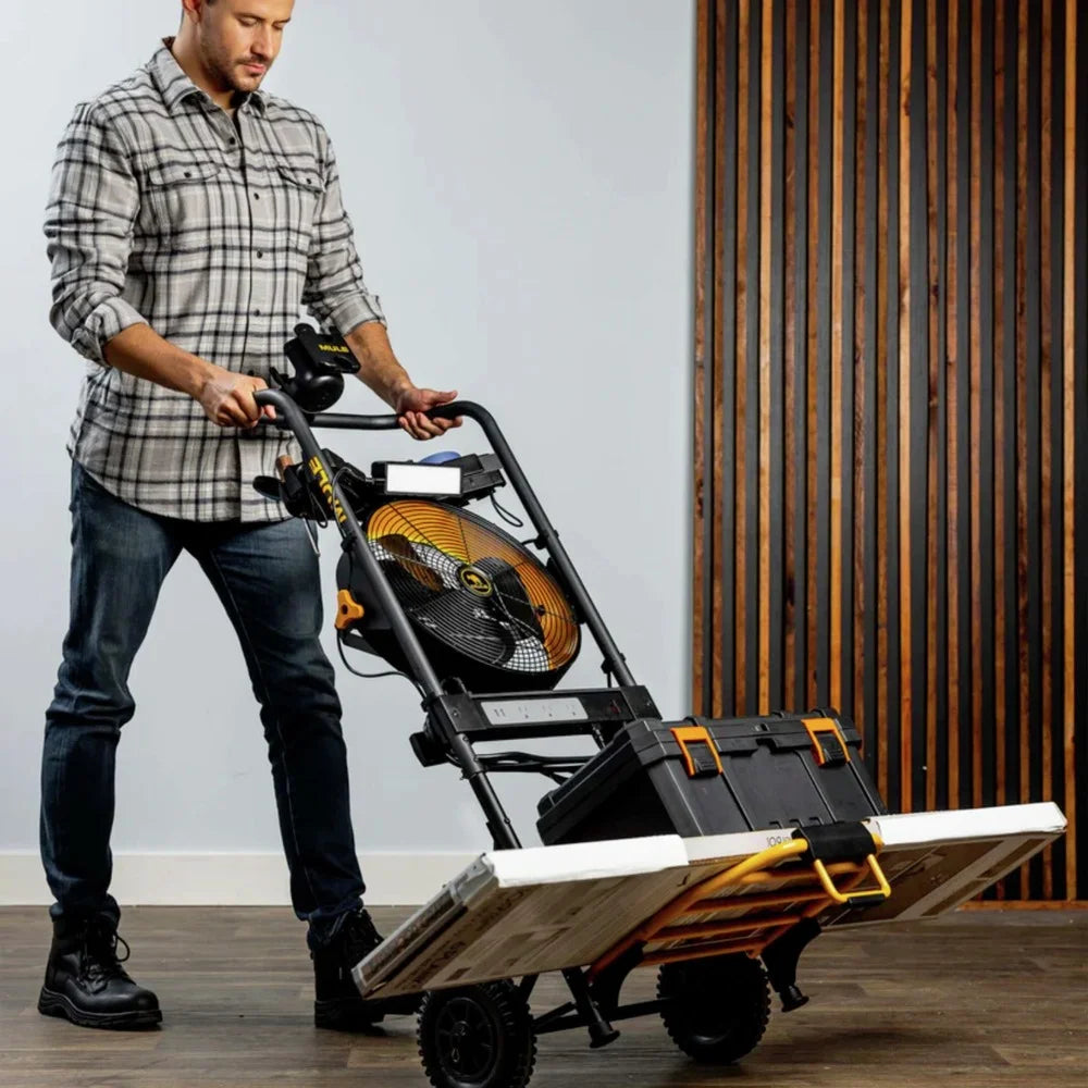 Hand Truck 5-in-1 Mobile Workshop with Integrated 3-Speed Fan and LED Light W5944
