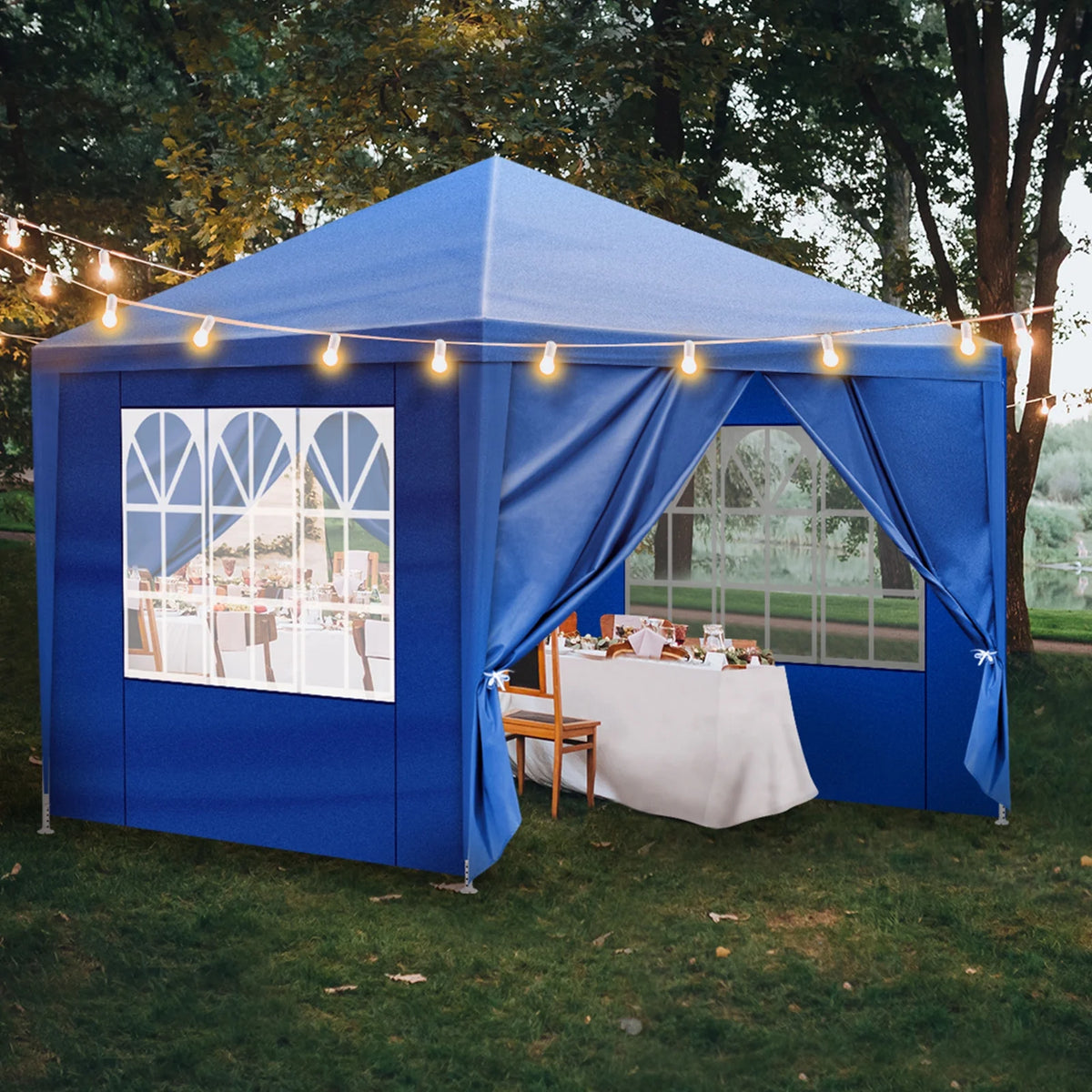 10'x 30' Canopy Tent with 8 Sidewalls White R849310