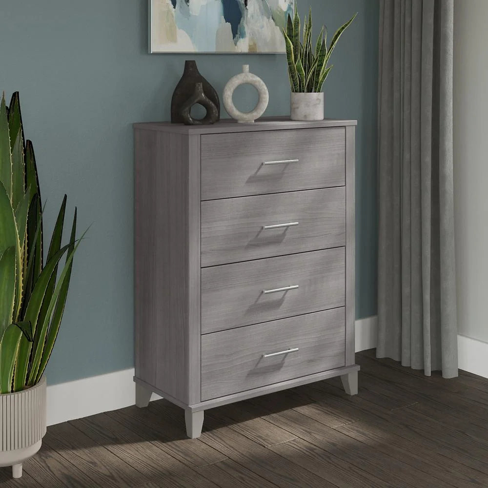 Platinum Gray Engineered Wood Chest of Drawers M44574
