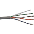 Cat 5e Cable, 24 AWG, 1000 ft, Gray Y1782