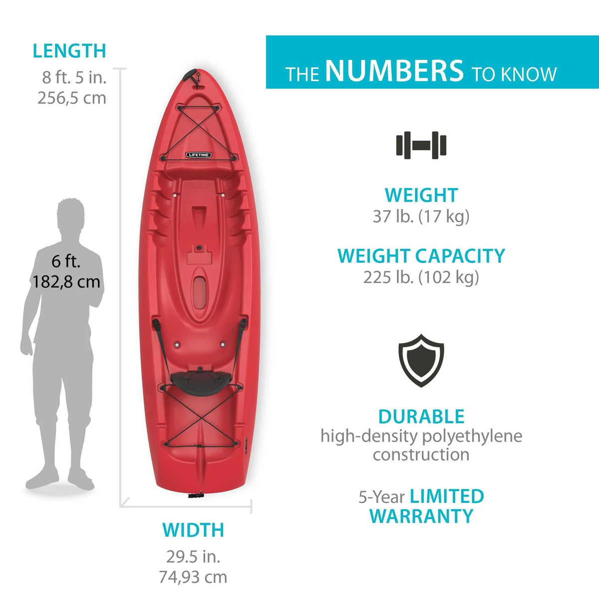 Sit-on-Top Kayak Glacier Blue X252