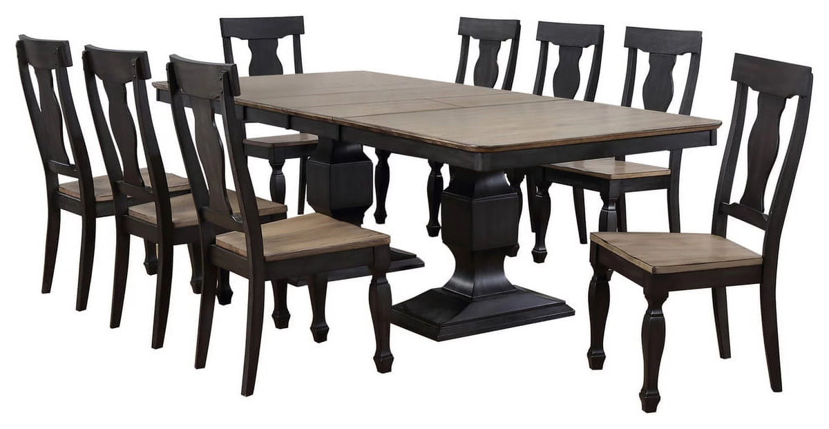9 Piece Extendable Dining Table and 8 Chairs Set X498