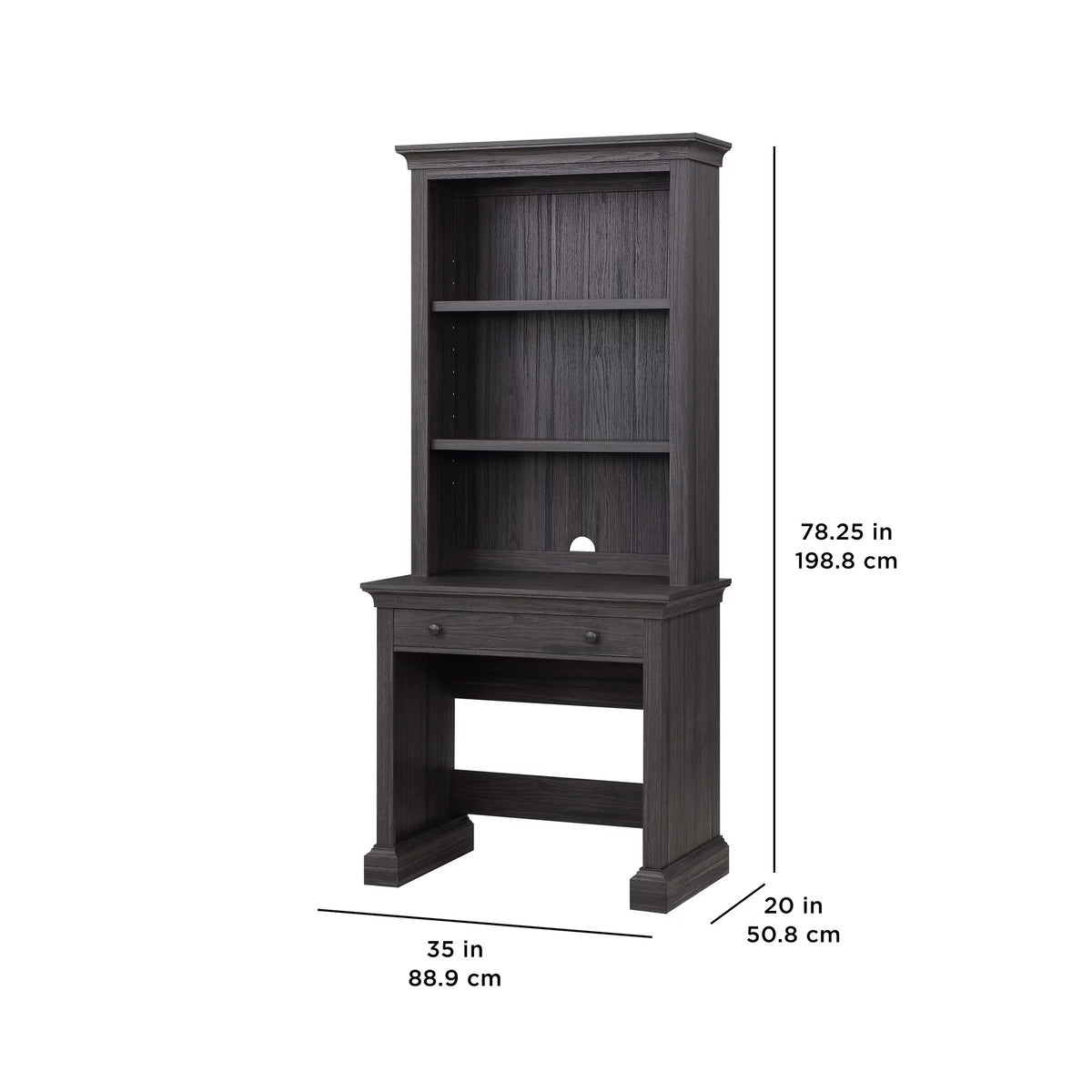 Writing Desk with 2-Shelf Hutch C6768