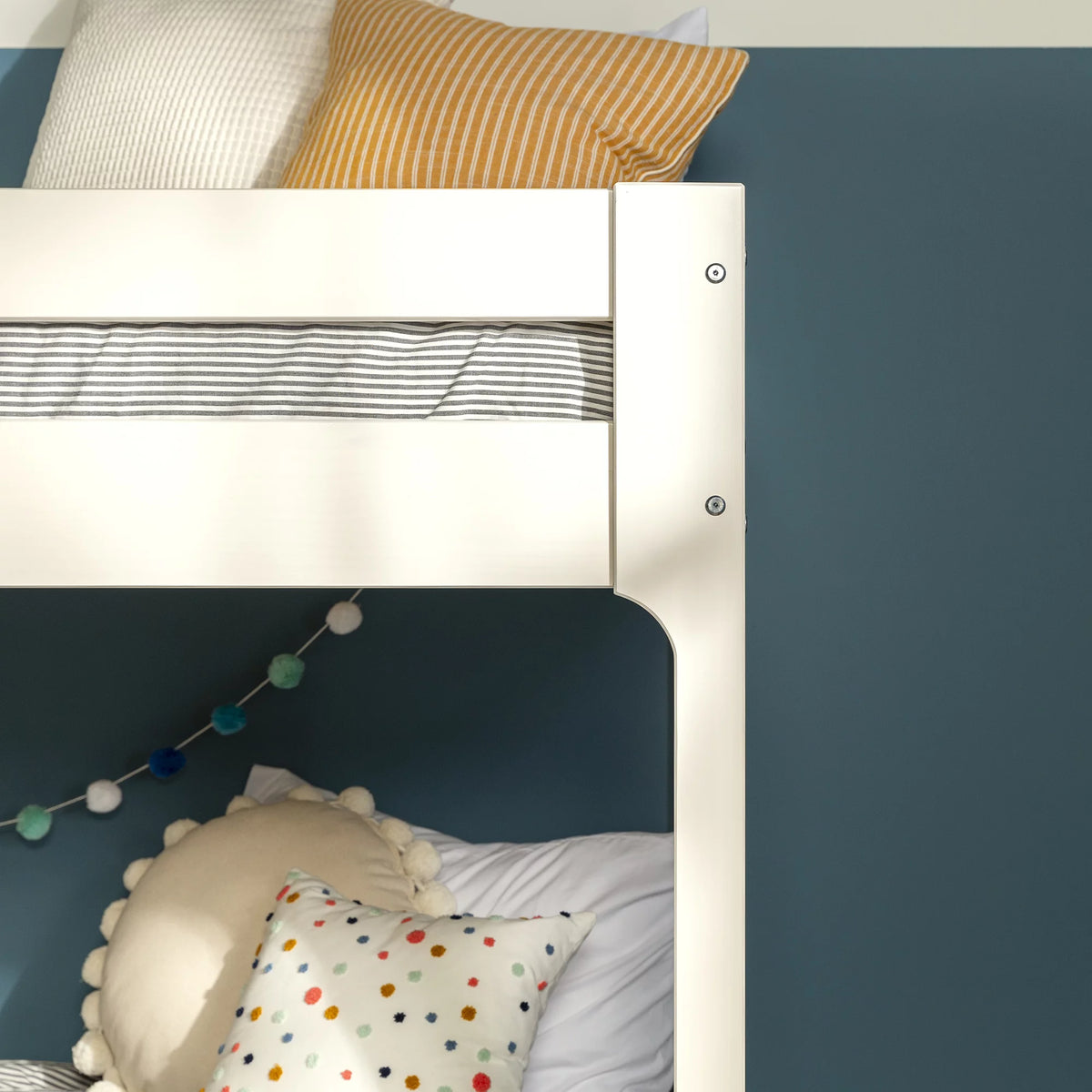 Modern Twin Over Twin Bunk Bed, White M41504